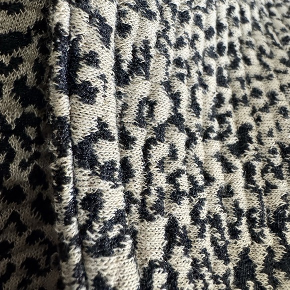 Calvin Klein Ruffle Drape Jacket 20W Animal Print Mob Wife Thick Stretch Blazer - Picture 4 of 12